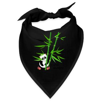 Fleda Maus Design: I love bamboo - Bandana - Schwarz - Vorne