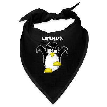 Linux Computer Nerd Geek Informatik Admin Geschenk - Bandana - Schwarz - Vorne