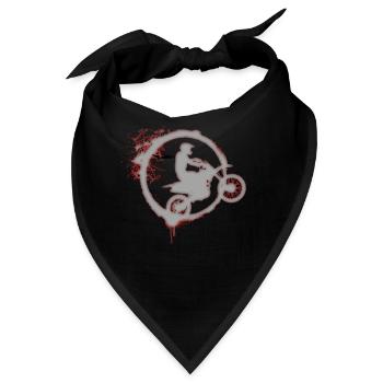 Motocross Motorrad Geschenk - Bandana - Schwarz - Vorne
