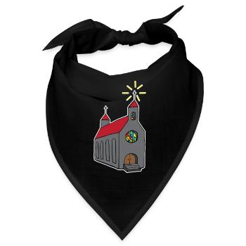 Gebäude für den christlichen Gottesdienst - Kirche - Bandana - Schwarz - Vorne