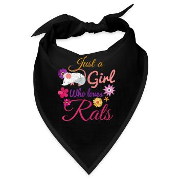 Ratte Tierliebe - Bandana - Schwarz - Vorne
