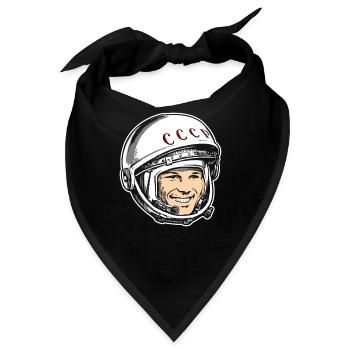 Juri Gagarin Astronaut Sowjetunion - Bandana - Schwarz - Vorne