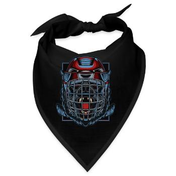 Hockey Wolf Wölfe Wolfpack Eishockey Raubtier - Bandana - Schwarz - Vorne