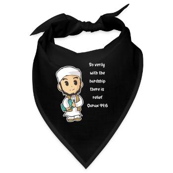 Koran Sure Vers Allah Gott Islam Moslem Geschenk - Bandana - Schwarz - Vorne