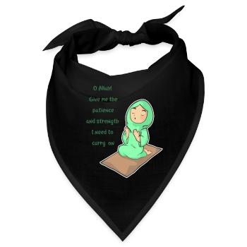 Koran Sure Vers Allah Gott Islam Moslem Geschenk - Bandana - Schwarz - Vorne
