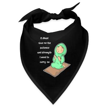Koran Sure Vers Allah Gott Islam Moslem Geschenk - Bandana - Schwarz - Vorne
