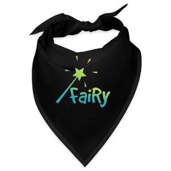 Fairy with a wand - Feen mit einem Zauberstab - Bandana - Schwarz - Vorne