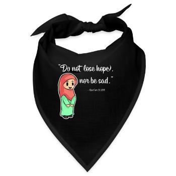 Islam Koran Sure Zitat Allah Gebet Moslem Geschenk - Bandana - Schwarz - Vorne