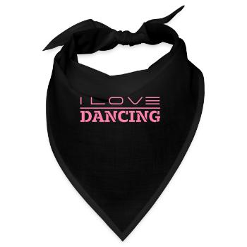 Tänzer Tänzerin Tanz Tanzen Tanzschule - Bandana - Schwarz - Vorne