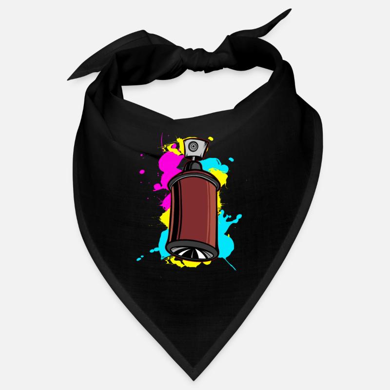 Bunter Schalfspray mit Graffiti-Design Bandana