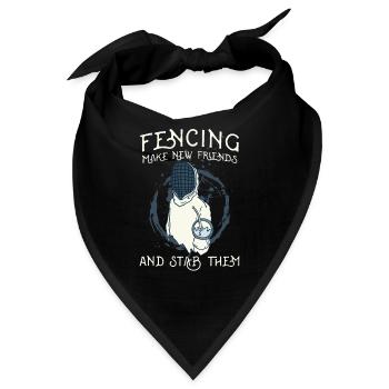 Fechten Fechter - Bandana - Schwarz - Vorne