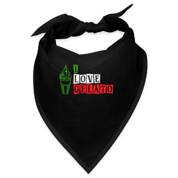 Ich liebe Gelato - Bandana - Schwarz - Vorne