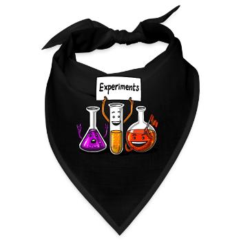 Chemie-Wissenschafts-Experimente Lustiger Schüler - Bandana - Schwarz - Vorne