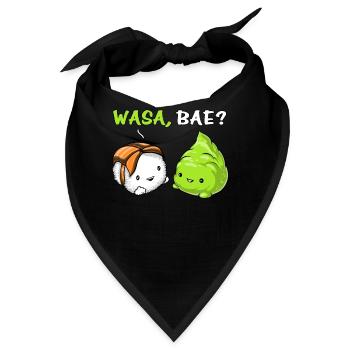 Niedliche Sushi Wasabi Paare Wasa Bae - Bandana - Schwarz - Vorne