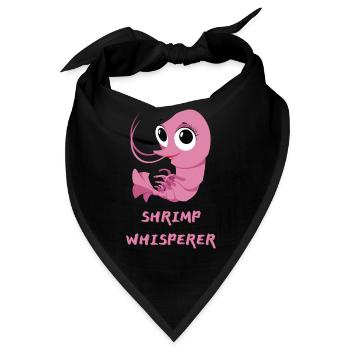 Jumbo Shrimp Grafik I Shrimp Whisperer Lustiges Geschenk - Bandana - Schwarz - Vorne