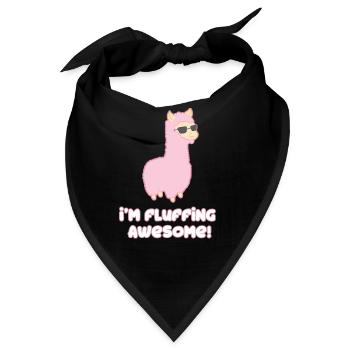Cooles Lama - Bandana - Schwarz - Vorne