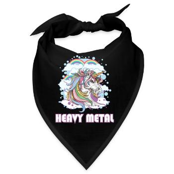 heavy metal einhorn - Bandana - Schwarz - Vorne