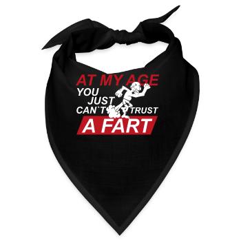 Old Man Fart Joke Design | Kann einem Furt nicht | vertrauen - Bandana - Schwarz - Vorne