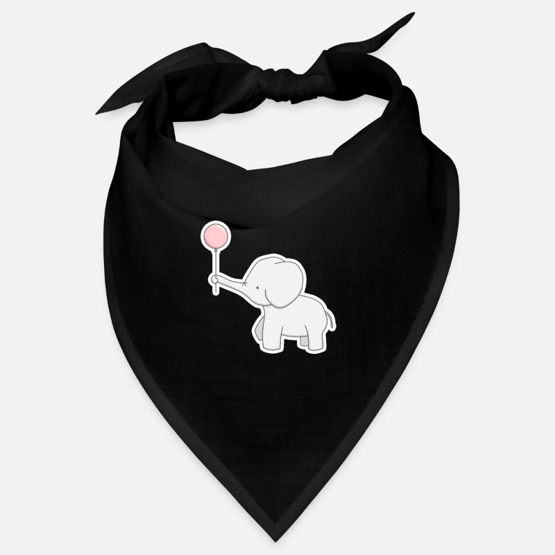 Elefant - Bandana - Schwarz