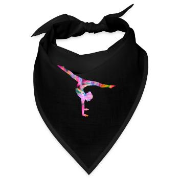 Turnen Handstand bunt - Bandana - Schwarz - Vorne