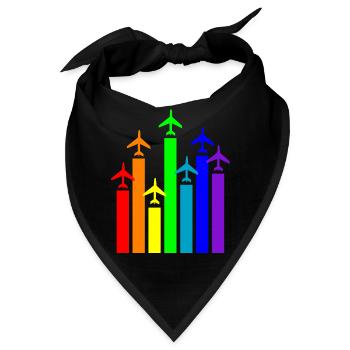 Flugzeug-Pilot Luftfahrt - Bandana - Schwarz - Vorne