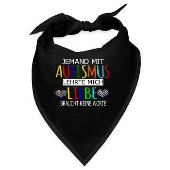 Autismus Autisten Liebe Asperger syndrom - Bandana - Schwarz - Vorne