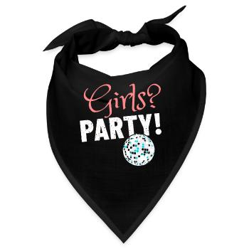 Party Girls Shirt für Feiern, Tanzen und Ausgehen - Bandana - Schwarz - Vorne
