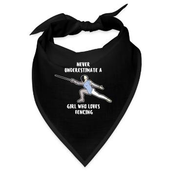 Lustig Fechten Spruch Fechter Fechtkunst Geschenk - Bandana - Schwarz - Vorne
