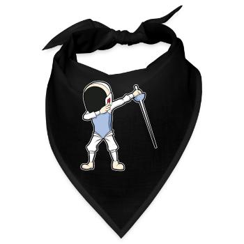 Lustig Fechten Spruch Fechter Fechtkunst Geschenk - Bandana - Schwarz - Vorne