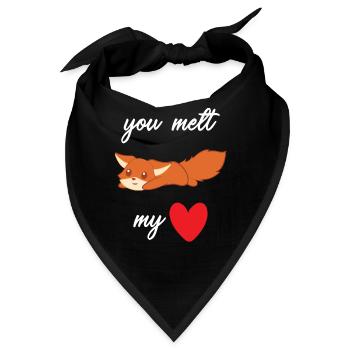 Fox - Cute Fox - Fox Lover - Schmelze mein Herz - Bandana - Schwarz - Vorne