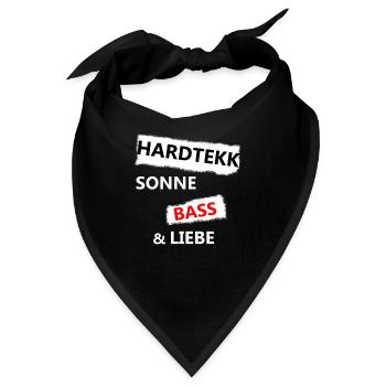 Hardtekk Tekk Techno Rave BPM Geburtstag Geschenk - Bandana - Schwarz - Vorne