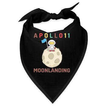 Apollo 11 Mondlandung - Bandana - Schwarz - Vorne