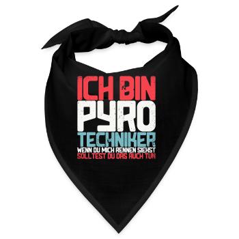 Ich bin Pyrotechniker wenn du mich rennen siehst. - Bandana - Schwarz - Vorne