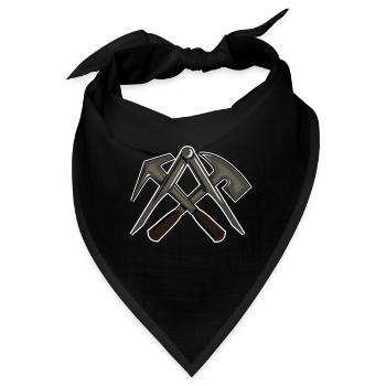 Dachdecker Dachdeckermeister Lehrling Geschenk - Bandana - Schwarz - Vorne