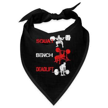 Squat Bench Deadlift - Bodybuilder Training - Bandana - Schwarz - Vorne