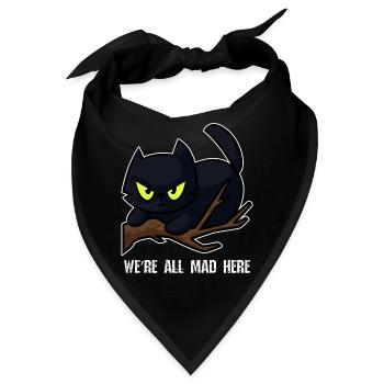 Genervte Katze - Bandana - Schwarz - Vorne