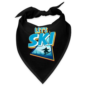 Vintage Slalom Ski 80er 90er Jahre - Bandana - Schwarz - Vorne