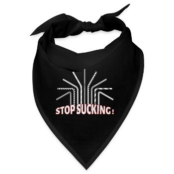 Umweltschutz Plastikfrei kein Plastik Recycling - Bandana - Schwarz - Vorne