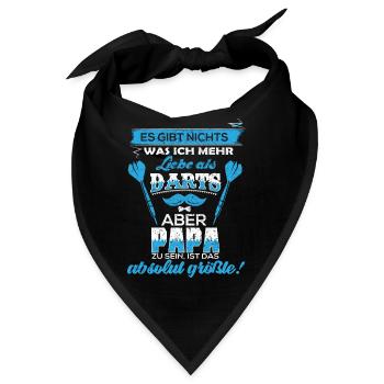 Dart Darts darten Geschenk Shirt · Papa Vater - Bandana - Schwarz - Vorne