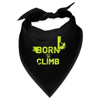 Born to Climb - Bandana - Schwarz - Vorne