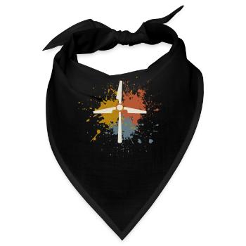 Windkraft - Bandana - Schwarz - Vorne