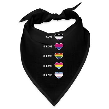 Liebe ist Liebe Stolz Produkt, LGBT, Bisexuell, Trans - Bandana - Schwarz - Vorne
