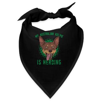 Australian Kelpie - Bandana - Schwarz - Vorne