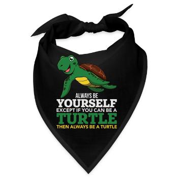 Lustige Schildkröte ist immer Sie selbst Kindergeschenk - Bandana - Schwarz - Vorne