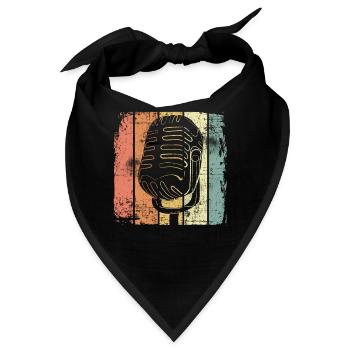 Sänger retro - Bandana - Schwarz - Vorne