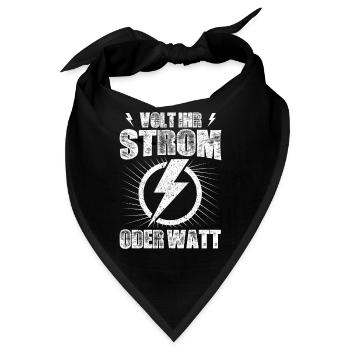 Elektriker Elektroniker Elektronik ·Volt Ihr Strom - Bandana - Schwarz - Vorne