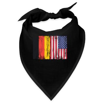 Deutschland USA Vereinigte Staaten von Amerika 763 - Bandana - Schwarz - Vorne
