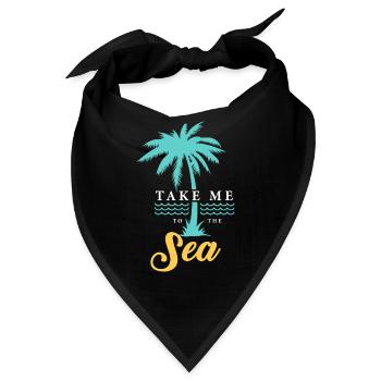 Nimm mich mit zum Meer - Bandana - Schwarz - Vorne