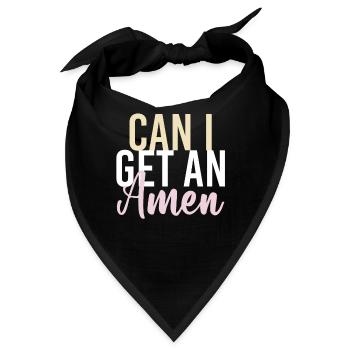 Can I Get An Amen Christian Funny - Bandana - Schwarz - Vorne