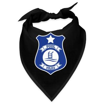 Bademeister Pool Schwimmbad - Bandana - Schwarz - Vorne